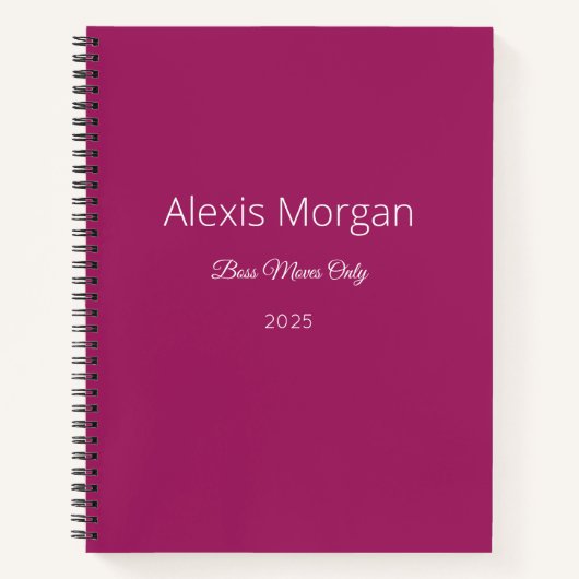 Boss bewegt den Tagesplaner Notizblock (Vorderseite)