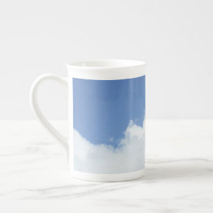 Boss Birthday Fluffy Wolken in Blue Sky Porzellantasse