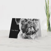Boss Birthday Funny Grumpy Mops Dog Karte (Vorderseite)