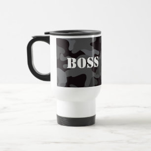 Boss Black Camouflage Beverage Reisecoffee Mug Reisebecher
