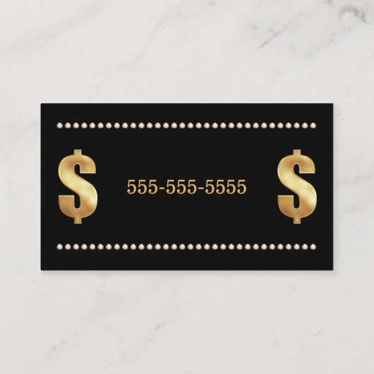 Boss Bling VIP Visitenkarte (Rückseite)