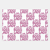 BOSS Boss Lady Boss Word Text Design Geschenkpapier Set (Vorderseite)