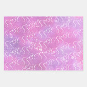 BOSS Boss Lady Boss Word Text Design Geschenkpapier Set (Vorderseite 3)