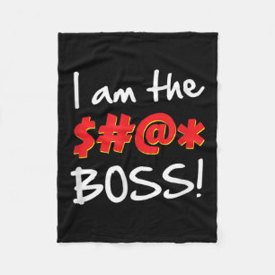 Boss, Bosses Spaß Zitat Grafisches Gag-Geschenk Fleecedecke