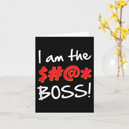 Boss, Bosses Spaß Zitat Grafisches Gag-Geschenk Karte (Gelbe Blume)