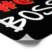 Boss, Bosses Spaß Zitat Grafisches Gag-Geschenk Poster (Ecke)