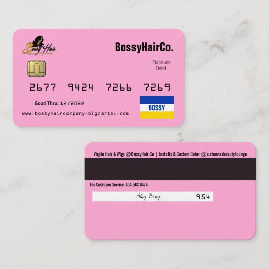 Boss Card Visitenkarte (Vorne/Hinten)