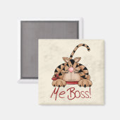 Boss Cat Magnet (Vorderseite/Rückseite)