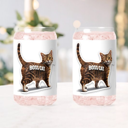 Boss cat winking tabby bear can dosenglas (Insitu (Hochzeit))