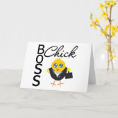 Boss Chick Karte (Gelbe Blume)
