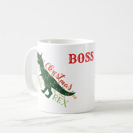 BOSS Christmas T-REX Kaffeetasse (Vorderseite Links)