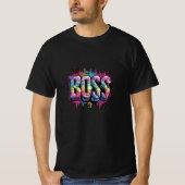 BOSS Colorful Graffiti Tropfen T - Shirt (Vorderseite)