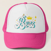 Boss Crown Sparkle Women's Baseball Trucker Hat Truckerkappe (Vorderseite)