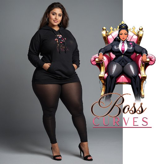 Boss Curves (für Black Hoodie) Hoodie