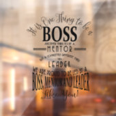Boss DANK IHNEN BOSS "phantastischer Boss Plaque S Fensteraufkleber (Blatt 2)