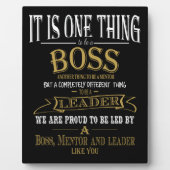 Boss DANK IHNEN Mentorleiter phantastischer Chef Fotoplatte (Vorderseite)