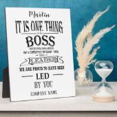 Boss DANK SIE BOSS "phantastischer Chef Fotoplatte (Seite)