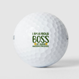 Boss Day Employee Appreciation Ich bin stolz Chef Golfball