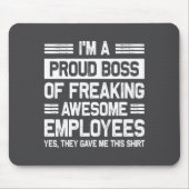 Boss Day Employee Appreciation Office Funny Boss Mousepad (Vorne)