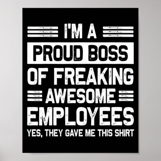 Boss Day Employee Appreciation Office Funny Boss  Poster (Vorne)
