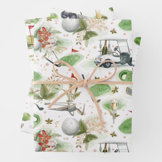 Boss Day für Golfer Geschenkpapier Set (Beispiel)
