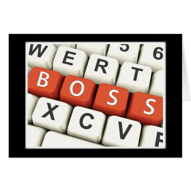 Boss Day, Red Boss in der Computertastatur (Vorderseite (Horizontal))