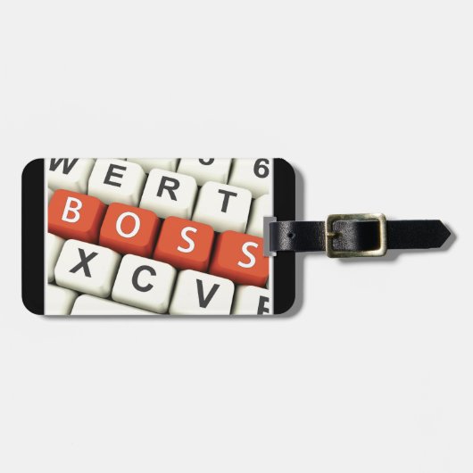 Boss Day, Red Boss in der Computertastatur Gepäckanhänger (Vorderseite horizontal)