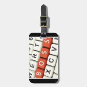 Boss Day, Red Boss in der Computertastatur Gepäckanhänger (Vorderseite vertikal)