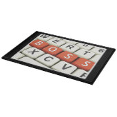 Boss Day, Red Boss in der Computertastatur Schneidebrett (Ecke)