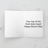 Boss Day T-Rex Dinosaurier (männlich) Funny Karte (Innenseite)