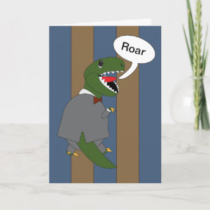 Boss Day T-Rex Dinosaurier (männlich) Funny Karte