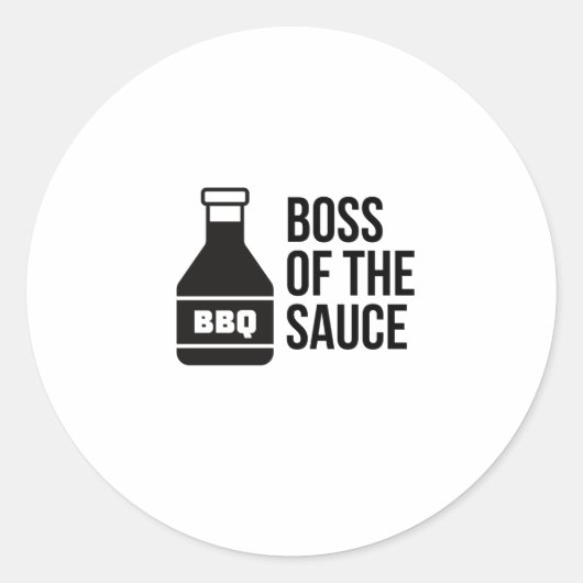 BOSS DER GRILLEN SAUCE RUNDER AUFKLEBER (Vorderseite)