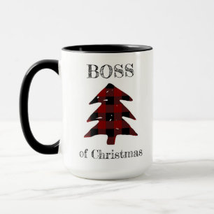 Boss der Karierten Weihnachtsbaum Funny Tasse