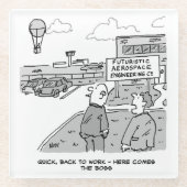 Boss der Luft- und Raumfahrtindustrie - Reise durc Glasuntersetzer (Vorderseite)