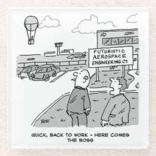 Boss der Luft- und Raumfahrtindustrie - Reise durc Glasuntersetzer