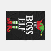 Boss Elf Familie Matching Weihnachtsgruppe Elf Paj Fleecedecke (Vorderseite (Horizontal))