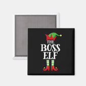 Boss Elf Familie Matching Weihnachtsgruppe Elf Paj Magnet (Vorderseite/Rückseite)