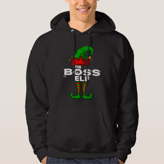 BOSS Elf Family Christmas Group Matching PJ Hoodie (Vorderseite)