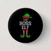 Boss Elf Matching Family Group Christmas Party Paj Button (Vorderseite)