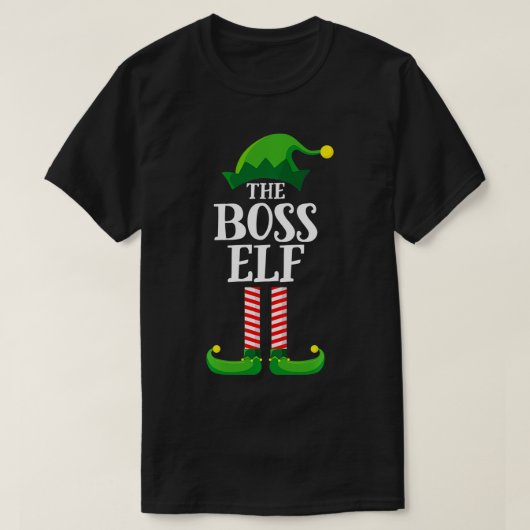 Boss Elf Matching Family Group Christmas Party T-Shirt (Design vorne)