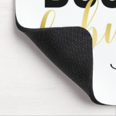 Boss & Fabulous | Gold- und Schwarz-Typografie Mousepad (Ecke)