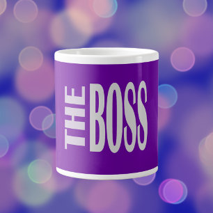 BOSS - Fettdruck - lila Jumbo-Tasse
