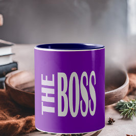 BOSS - Fettdruck - lila Zweifarbige Tasse