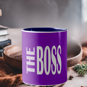 BOSS - Fettdruck - lila Zweifarbige Tasse