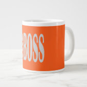 BOSS - Fettdruck - Neonorange Jumbo-Tasse (Vorderseite Rechts)