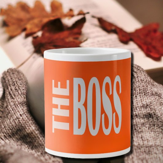 BOSS - Fettdruck - Neonorange Jumbo-Tasse
