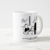 Boss feuert einen Büroangestellten per E-Mail Jumbo-Tasse (Vorderseite Rechts)