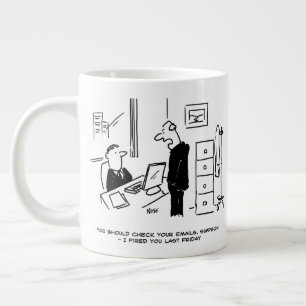 Boss feuert einen Büroangestellten per E-Mail Jumbo-Tasse