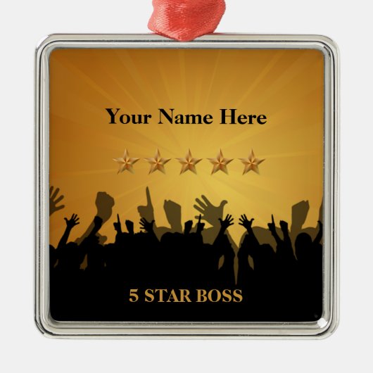 Boss Five 5 Star Gold Cheers Ornament Aus Metall (Vorne)