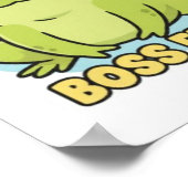 Boss Frosch Poster Süß Selbstbewusster Frosch Moti (Ecke)